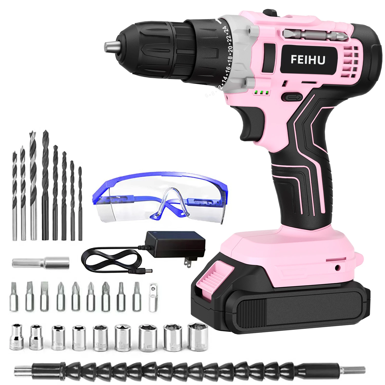 21V Cordless Drill Machine Li-ion Battery Electric Screwdriver Poor Tool Brush Motor Impact Cordless Drill for Industry
