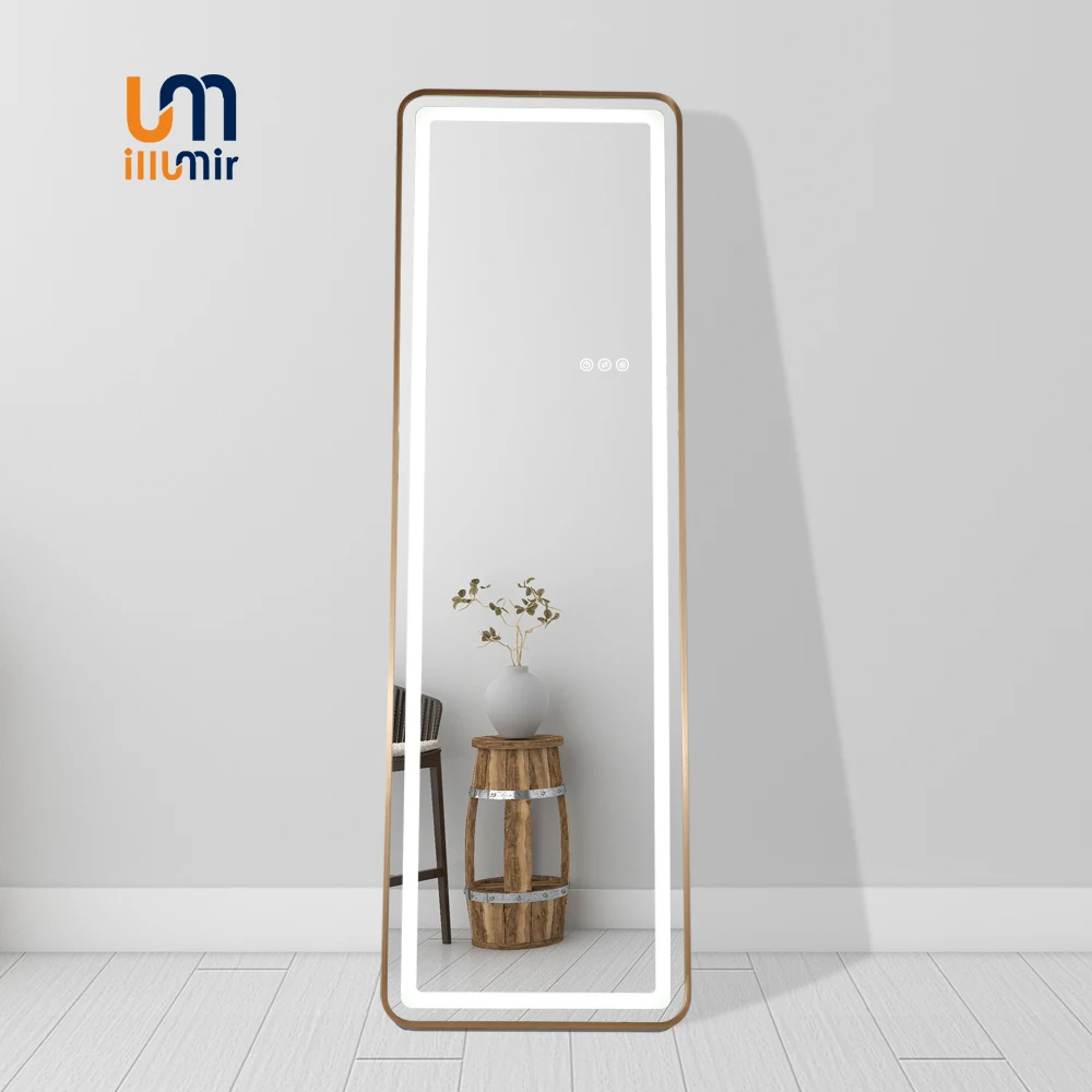 ILLUMIR Gold Full Length Mirrors For Beauty Salon