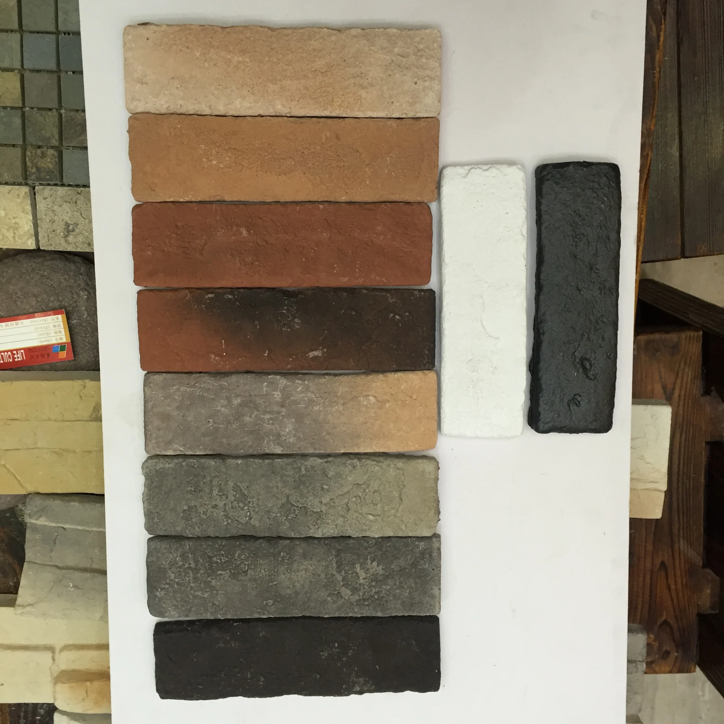 China  factory outdoor decorative wall clay red bricks faux cultural brick wall panel