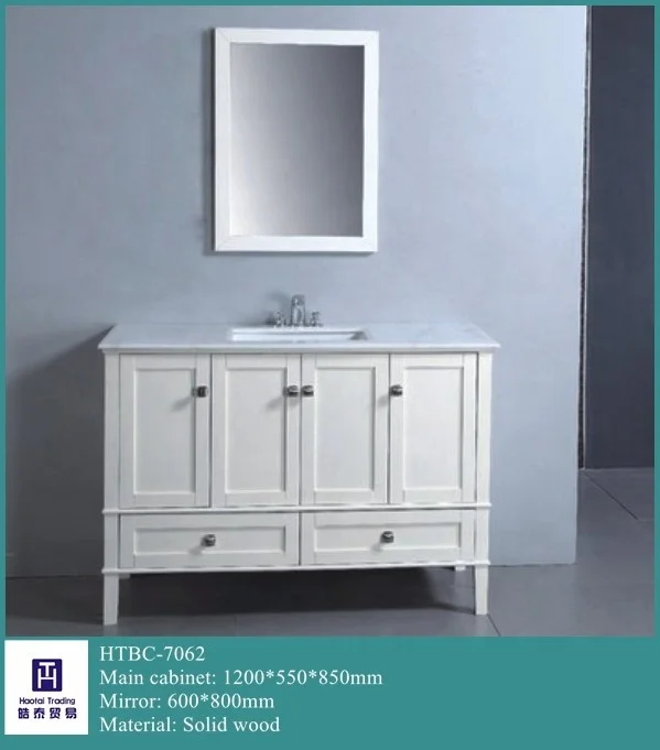 Modern Small Antique Bathroom Vanity Cabinet White Wood PVC Ceramic Countertop Mirror Wash Basin Floor Mounted Corner Design