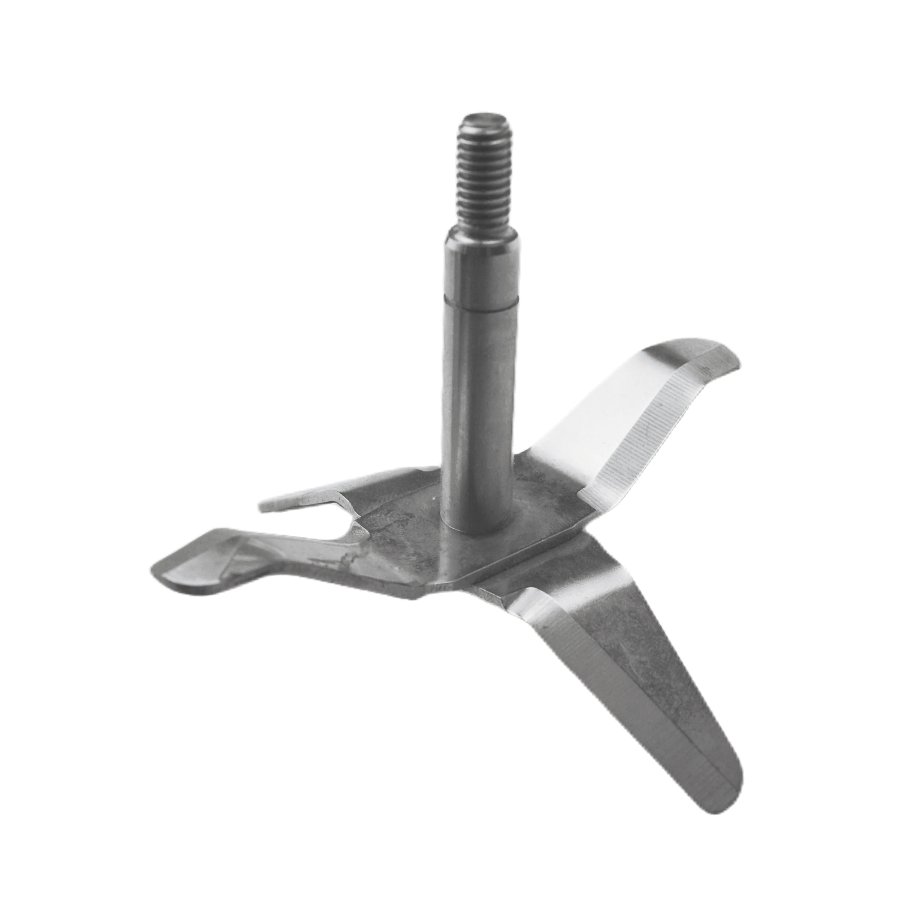 Customized 304 Stainless steel Lab Propellers 3 Blade 4 Anchor centrifugal paddle shafts for Overhead stirrer