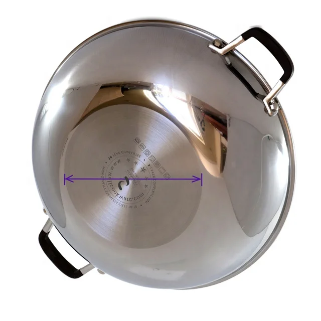 Wholesale Big Wok Pan 12 Inch Flat Induction Bottom Woks With Insulate Handle WOK Silicone Non-Stick Cooking Cookware