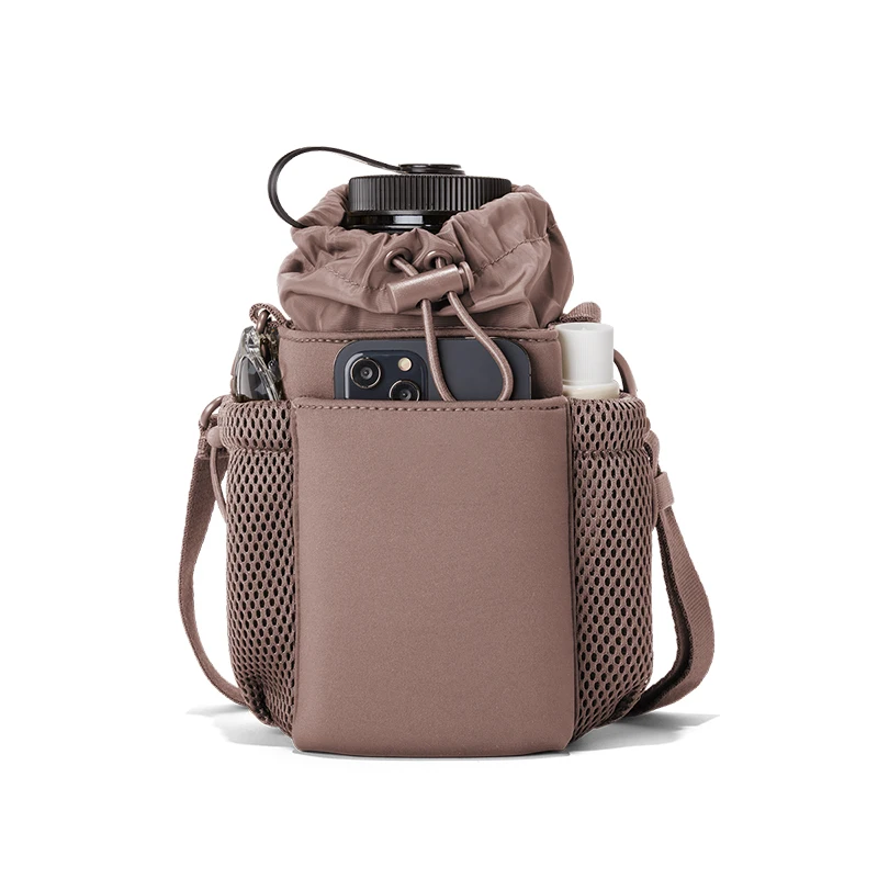 Custom Neoprene Insulated Water Bottle Pouch Portable Waterproof Sling Bags Crossbody Shoulder Strap