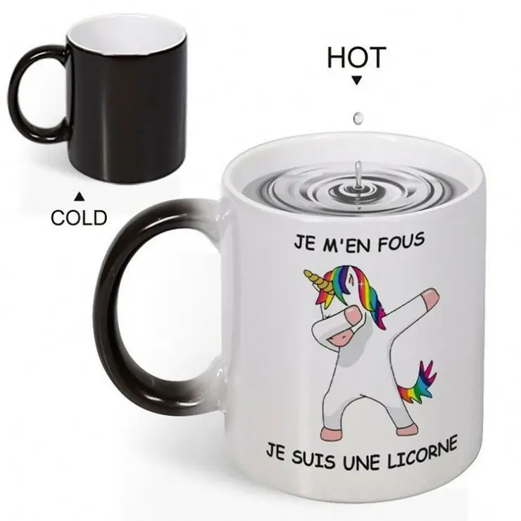 Personalized Custom Pattern Ceramic Cup Color Changing Magic Coffee Mug Sublimation