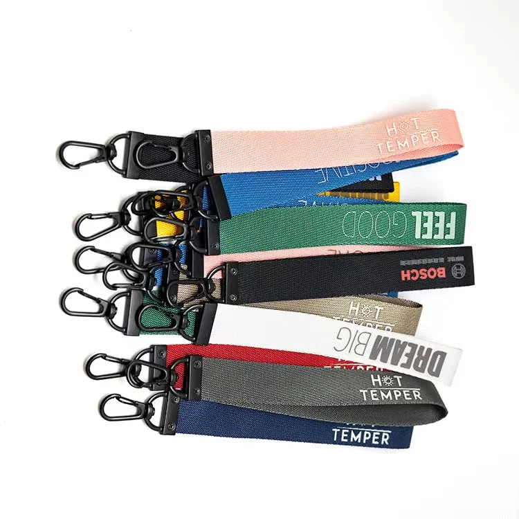 Wholesale Motorcycle Car Key Eagle Mouth Buckle Decoration Gifts Creative Silk Ribbon With Logo Custom Lanyard