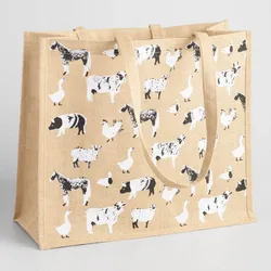 Eco friendly Natural Jute Beach Bag Printing Custom Burlap Shopping Bag Eco Friendly Hemp Tote Bag for Promotional Gift