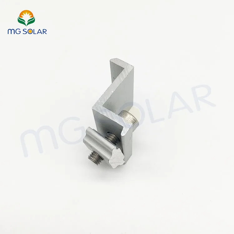 Solar PV Ground Mounting Clamp Solar panel fasten End Clamp Solar roof mounting