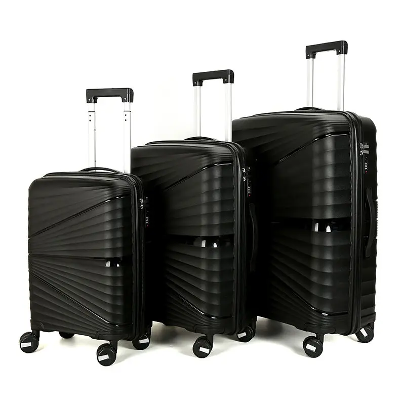 MARKSMAN Wholesale PP Luggage Travel Bags Set 3 Pcs Luggage Suitcases Man Women 20 24 28 Inch Trolley bags Spinner cases
