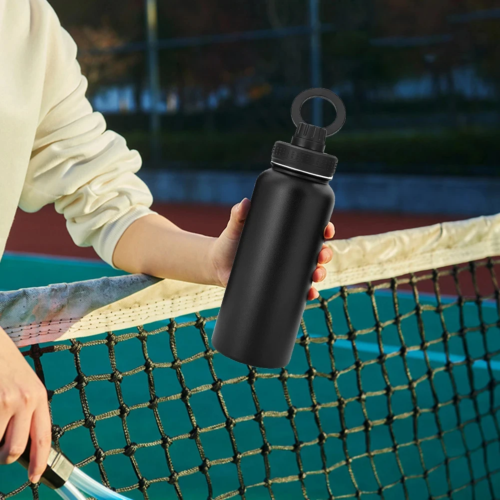 Custom Water Bottle with Magnetic Cell phone Holder Stainless Steel Double Wall Vacuum Drinking bottle
