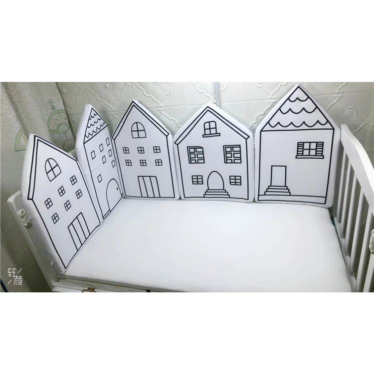 
Soft Stripe Baby Bedroom Bed Playing Fence Rail Toddler Guard Barrier Playpen Baby Safety Fence 