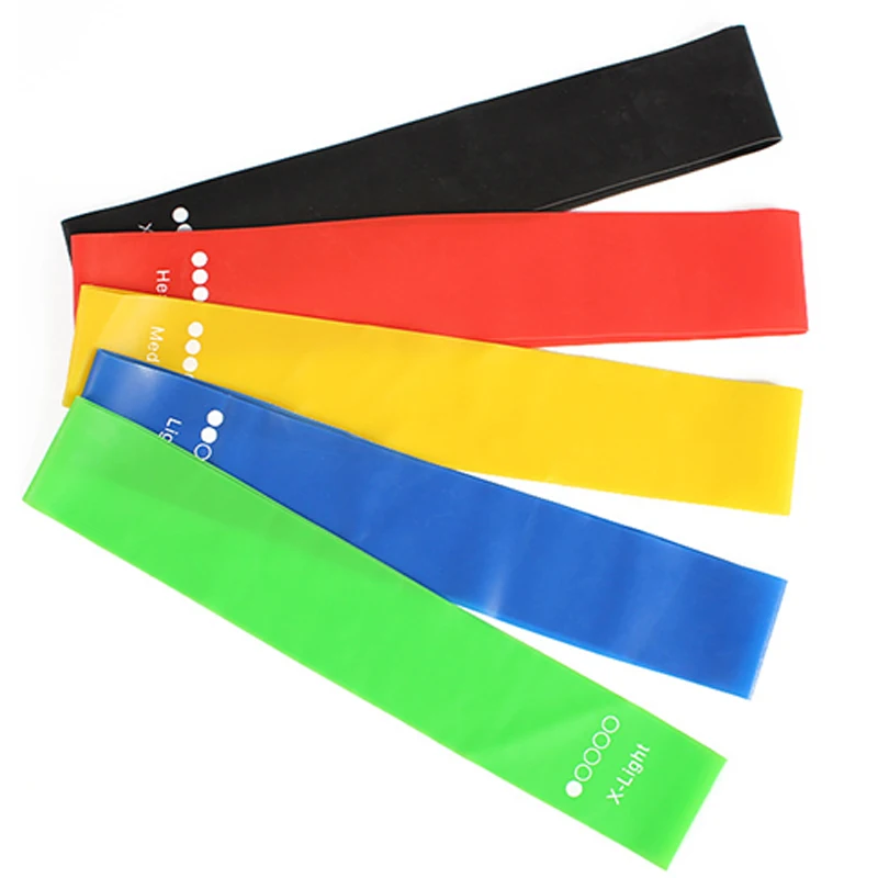 T305 natural rubber resistance hip bands set exercise rubber  loop band with nylon bag Gym Workout Exercise Bands Sets