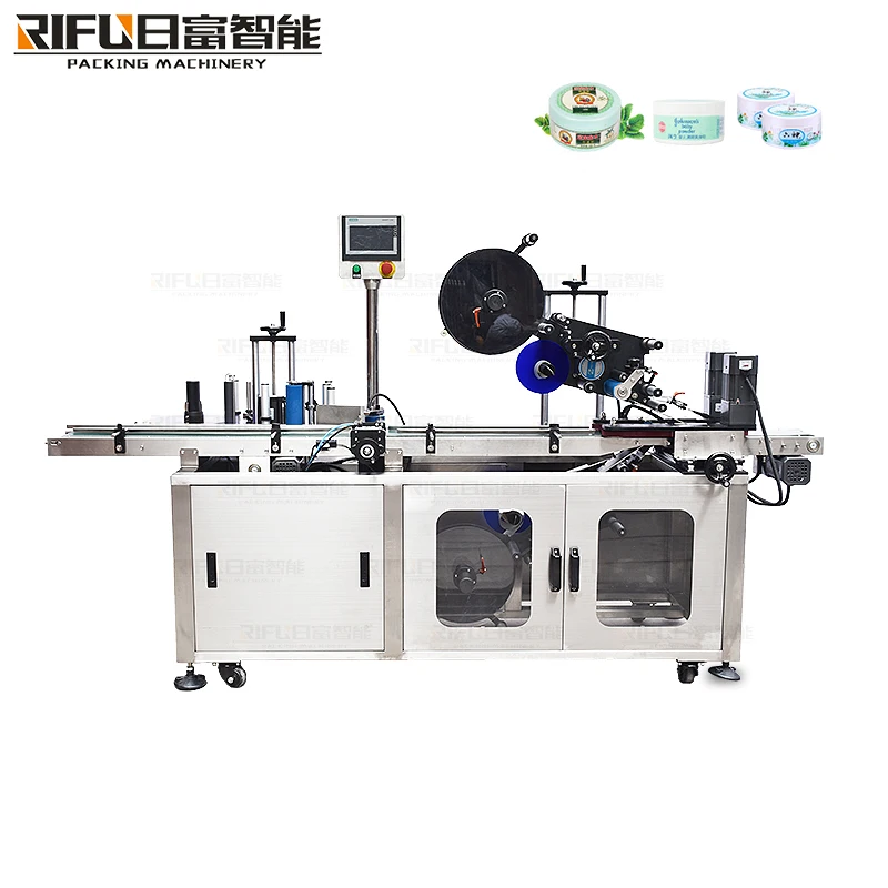 Automatic round corner carton box labeler labeling machine
