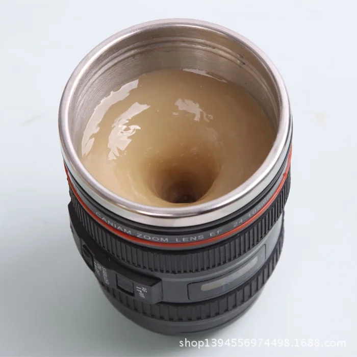 Camera Lens Self Stirring Stainless Steel Thermo Mug Pint Espresso Cups Automatic mug