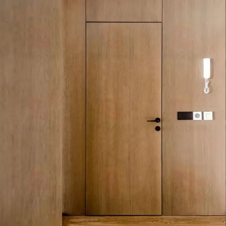 Bedroom Door Design MDF / Solid Oak Wood / Simple Solid Teak Wood Entry Door