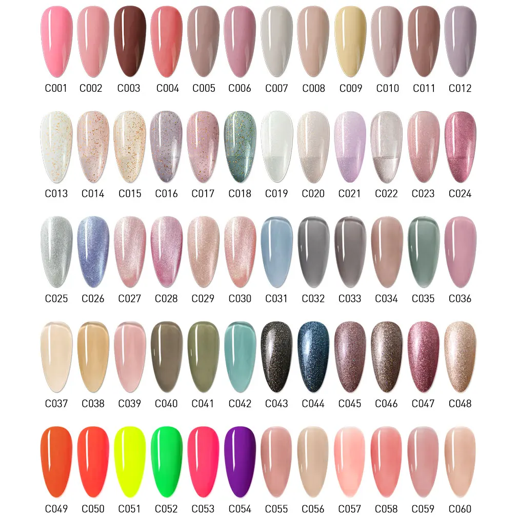 6 pcs/set CANNI Gel Nail Polish Kit 21 Options Cat Eye Golden Glitter Pure Summer Colors White Series Soak Factory Price