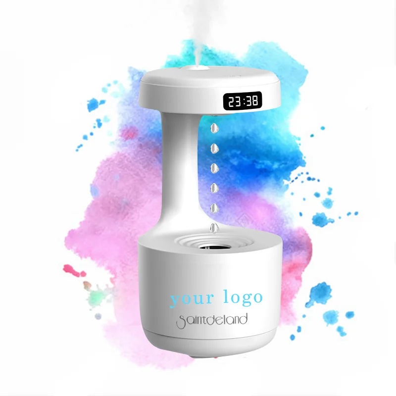 New Hot Sale Humidifiers Cool Mist Maker Portable Air Anti-Gravity Water Drop Humidifier Ultrasonic Anti Gravity Humidifier