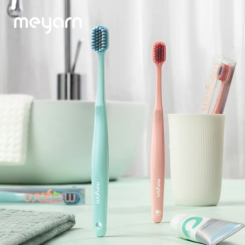 MEYARN toothbrush manufacturer private label adult plastic tooth brushes small head  Wheat Straw handle Toothbrush