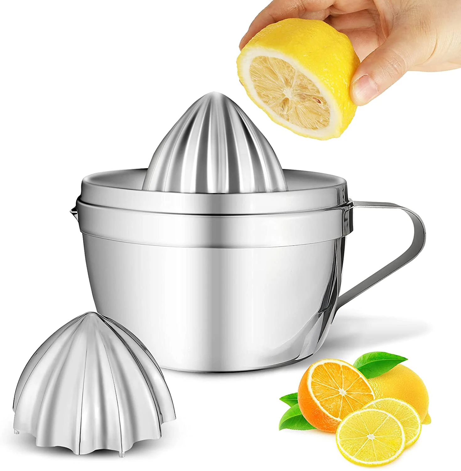 Manual Citrus Lemon Lime Orange Juicer 304 Stainless Steel Hand Press Fruit Juice Squeezer