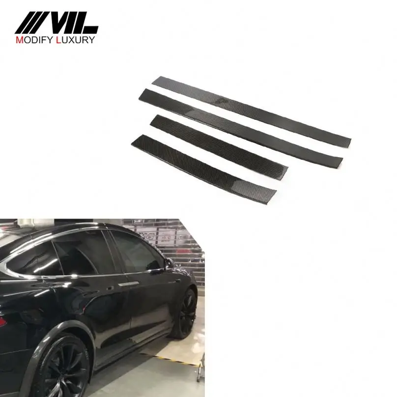 RZ Style Model X DRY Carbon Fiber Side Door Decoration Trims for Tesla Model X 2016-2018