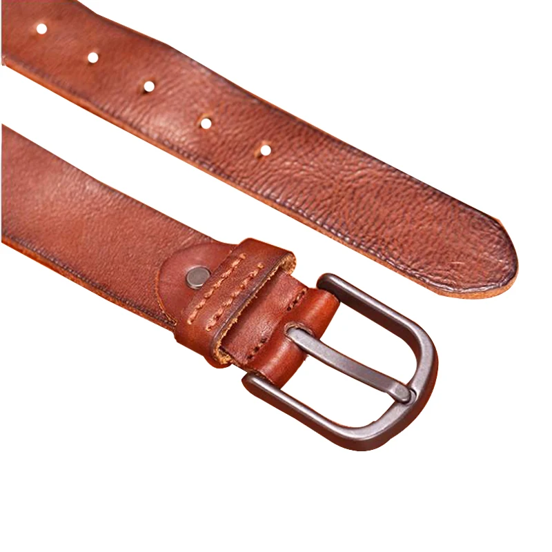 Ремень из 100% натуральной воловьей кожи мужской, модный пояс с классической пряжкой, оригинальный дизайн