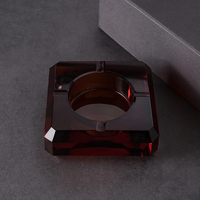 Hotel Blank crystal ashtray for office crystal glass ashtray  New Design K9 Cheap Custom Clear crystal asthray 100mm