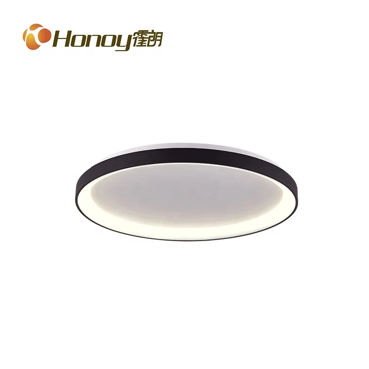 Современное поверхностное крепление для спальни, гостиной, домашнее освещение, круглый черный потолочный светильник, Светодиодная потолочная лампа, светодиодный потолочный светильник