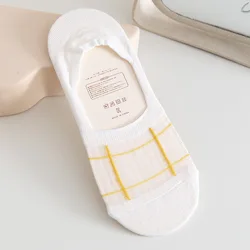 Summer wholesale stylish breathable sweet fresh versatile argyle no show teen invisible socks