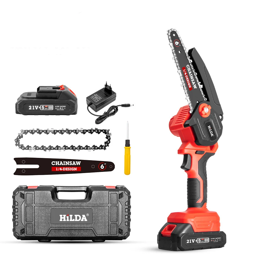 Mini Li-Ion Wood Cutter Chainsaw Power Tools 21v Li-Ion Chain Saw For Sawing Wood 4/6 inch Mini Cordless Chainsaw