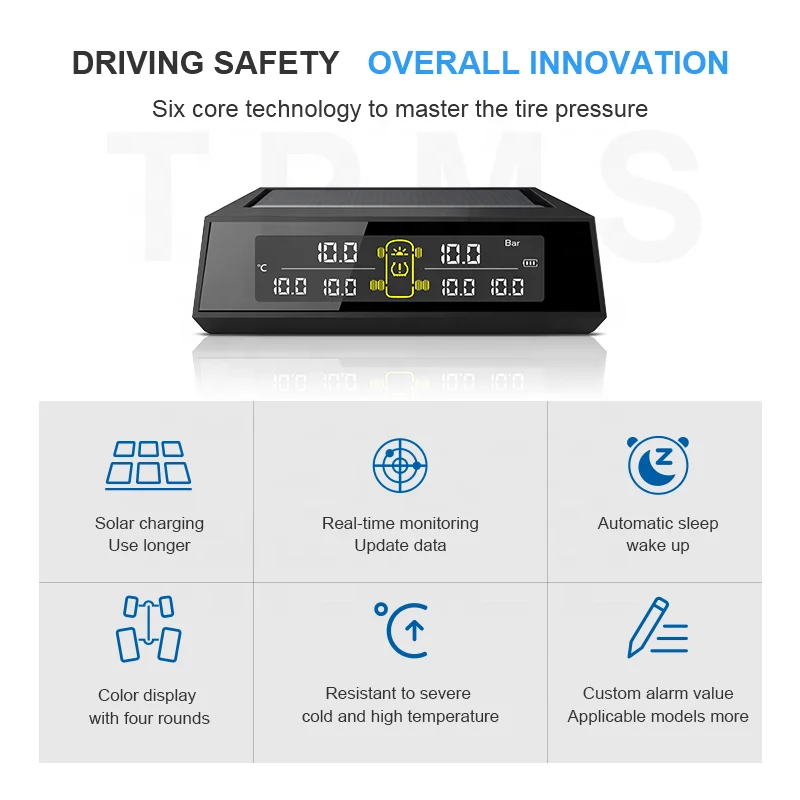 Bus Solar Truck TPMS Factory High Quality Tire Pressure Monitoring Internal Sensors Wireless Real-time Detection For 6 Wheels