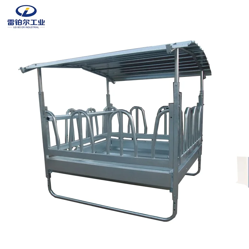 
High Quality hot dip galvanized livestock Horse cattle Hay Feeders with roof 