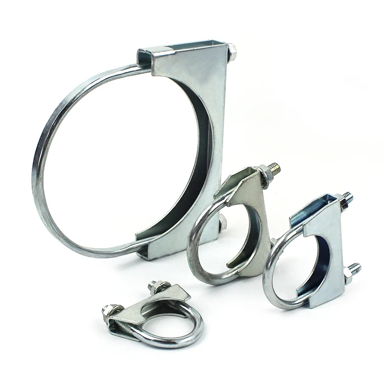 U Bolt Saddle Exhaust Clamp Zinc Plated Flat Band for Clamping Applications