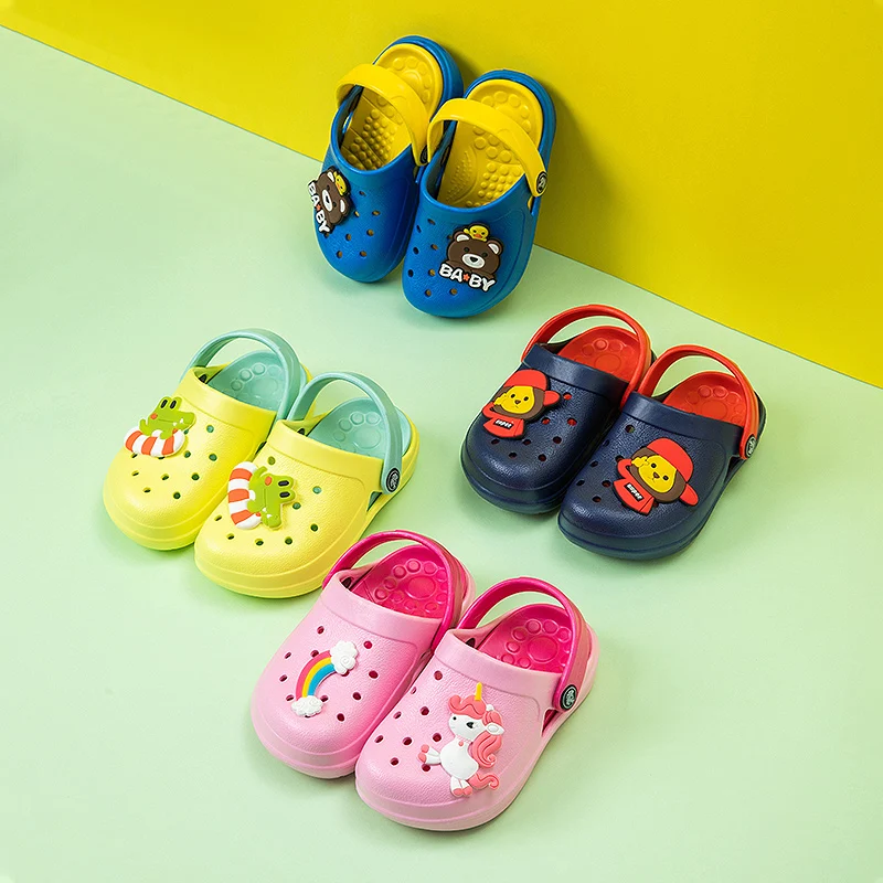 Модные новые летние тапочки для мальчиков и девочек разных размеров на выбор детские домашние тапочки