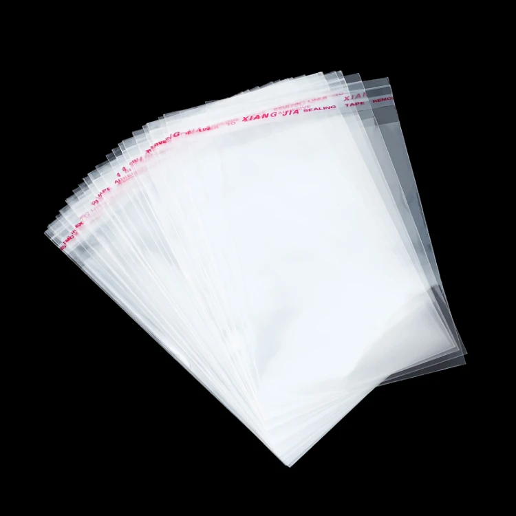 Opp Bags Packing Plastic Clear Shirt Clothes Packing Poly Self Adhesive Bag For Apparel Clothing Factory Stores