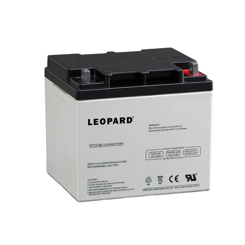 UPS security system 12v 40ah Deep cycle Solar Rechargeable Lead Acid Battery