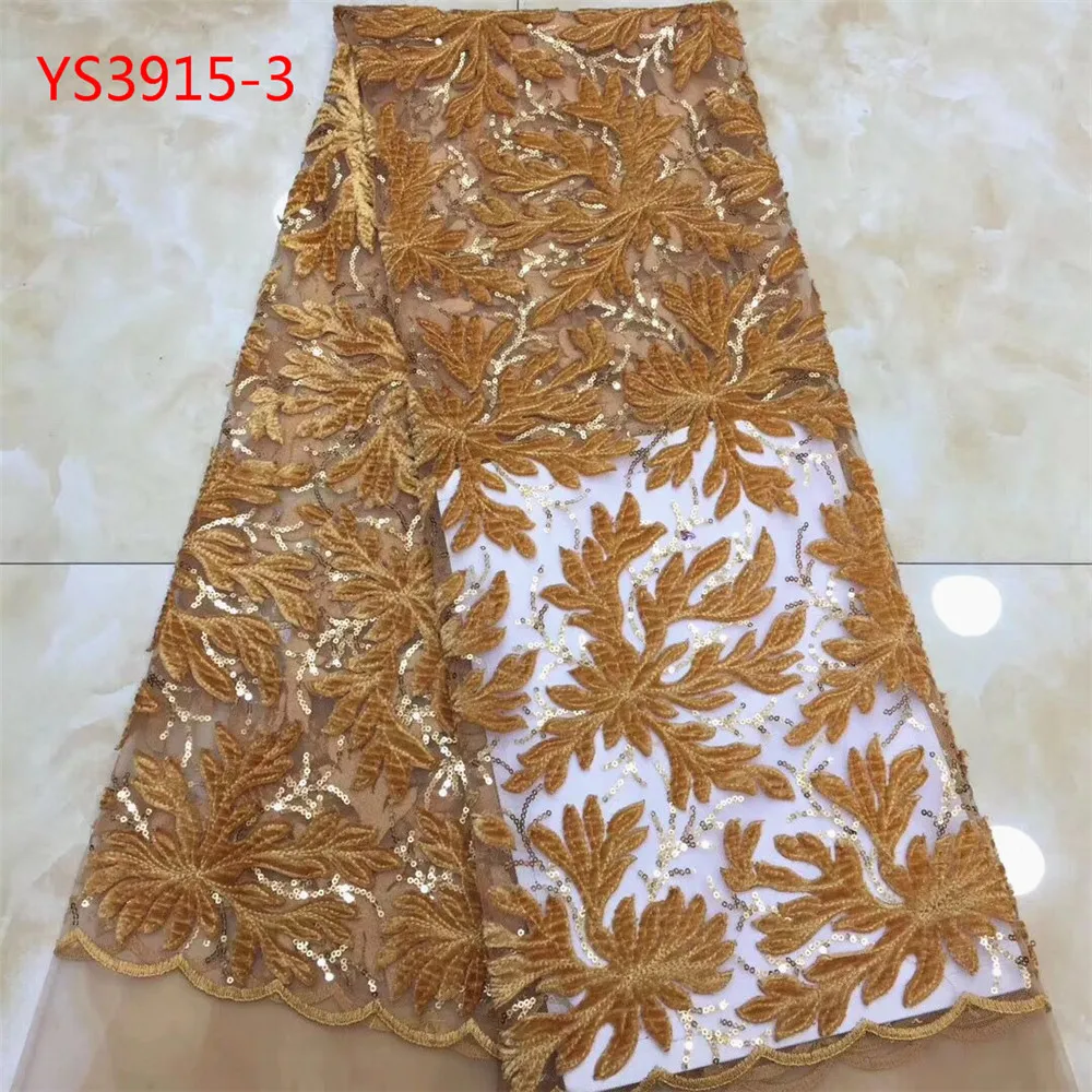 YS3915 Wholesale guangzhou Deep green embroidery velvet design rose french net lace fabric