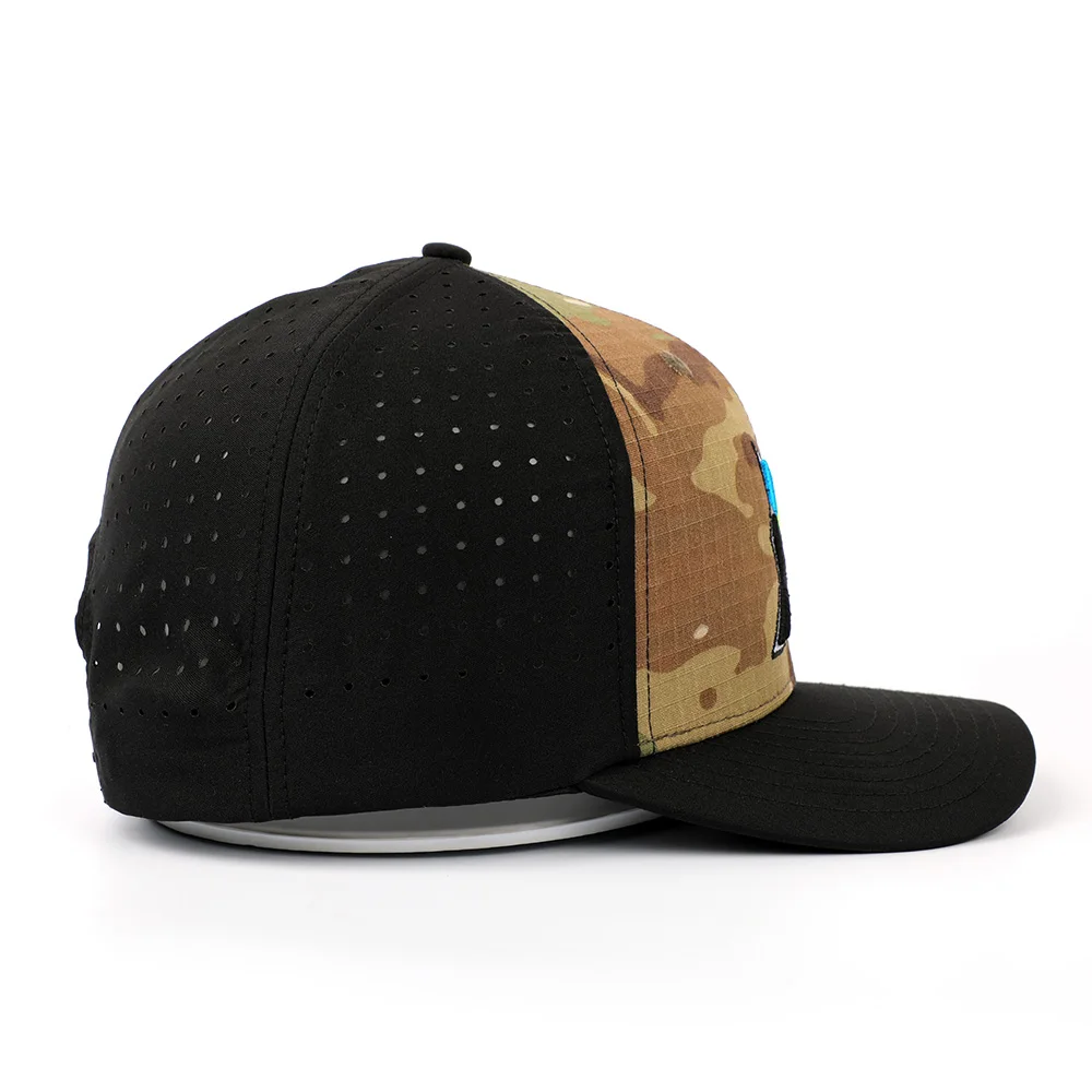 Economic And Reliable 6 Panel Adult Mesh Hats  With Logo Ripstop 3d Embroidery Camo Tactical Custom Woven Tag Trucker Hat