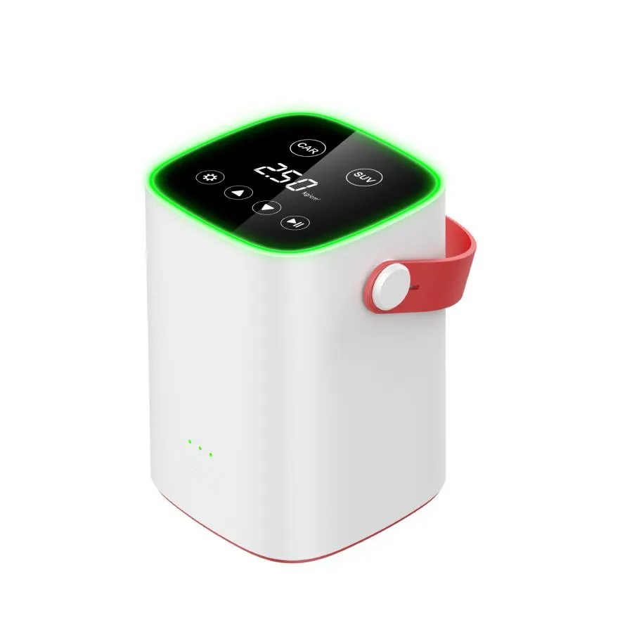 
DW04 Automatic Intelligent Wireless Portable Rechargeable High Pressure Tyre Inflator Air Compressor Pump with LED Light 