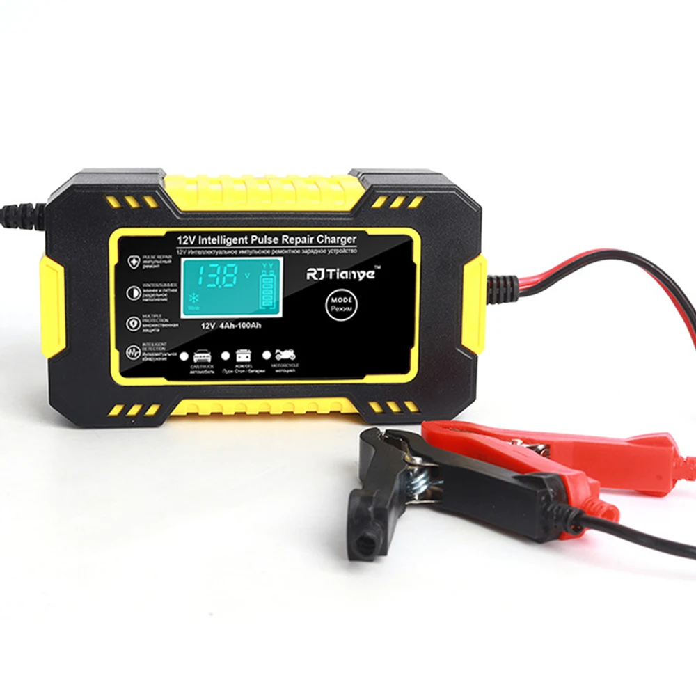 Monfara Smart 12V 6A автомобильное зарядное устройство и сопровождающий 7-ступенчатая импульса свинцово-кислотные гелиевые батареи AGM для мотоцикла