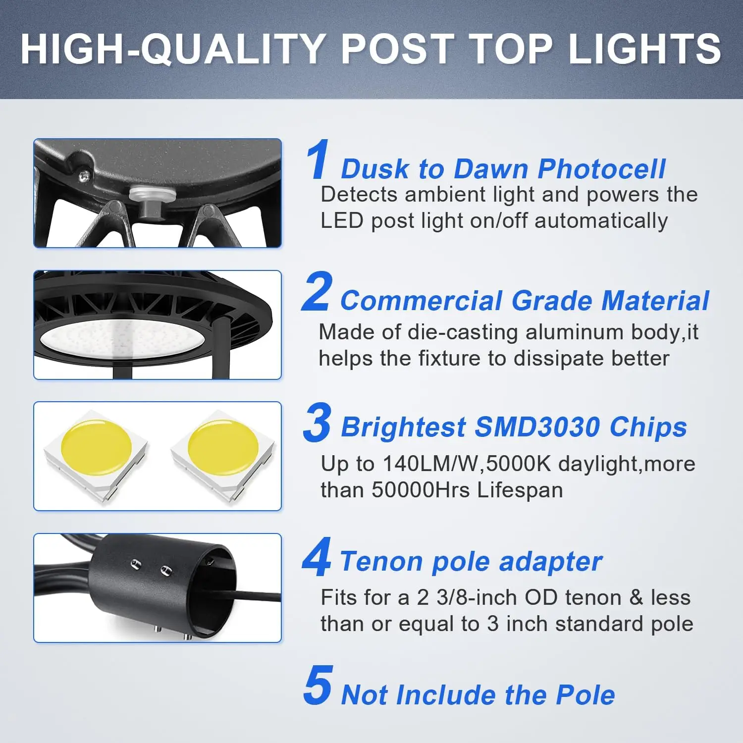 Toplight Professional Custom Manufacturer Pathway Lamp Landscape Lighting Fixture Led Garden Light Lawn Street POST TOP LIGHT