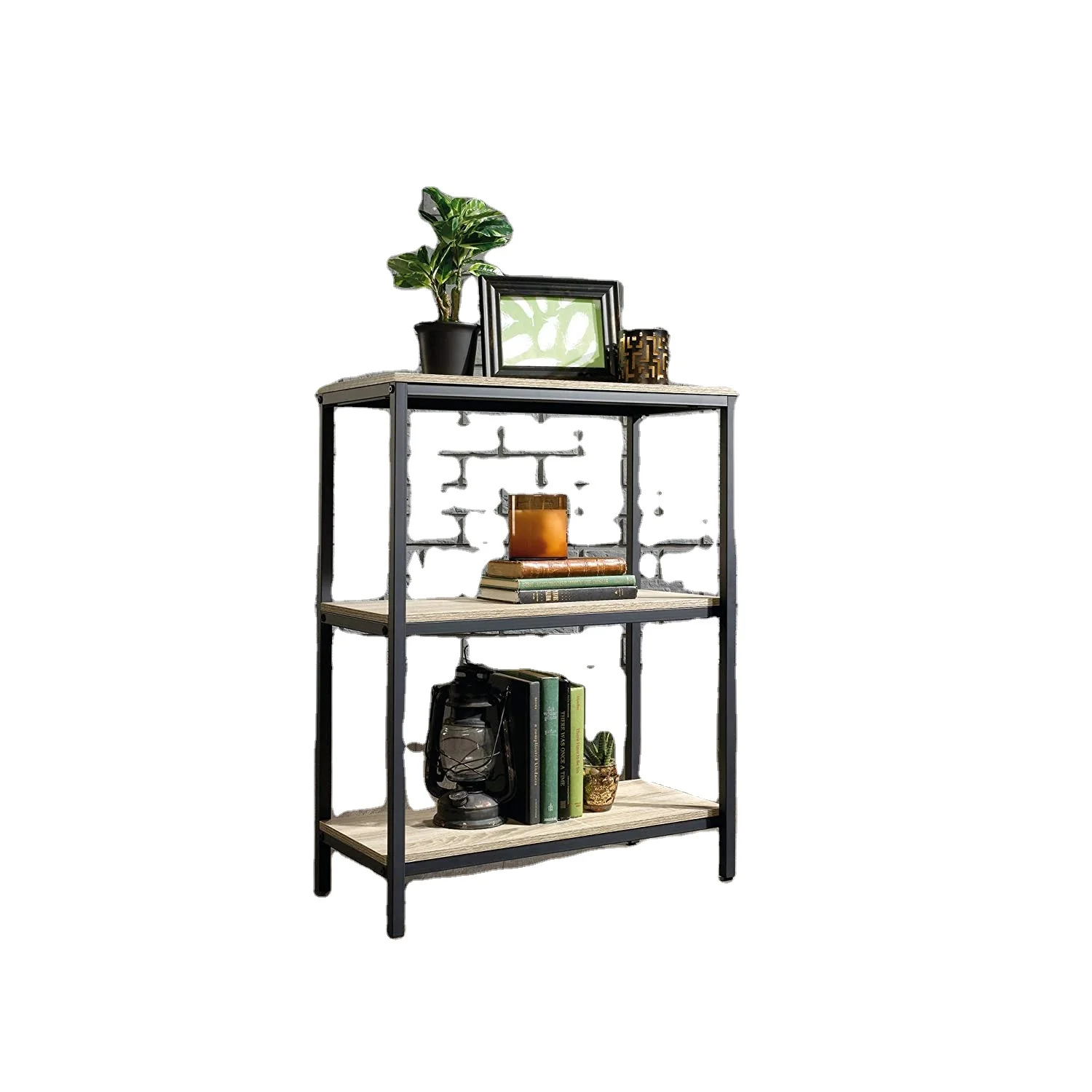 Custom Bookshelf Modern Folding Storage Shelf Mdf Display Rack Small Metal Shelving Unit
