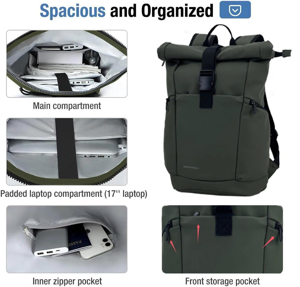 Мужской рюкзак из искусственной кожи для 15 6