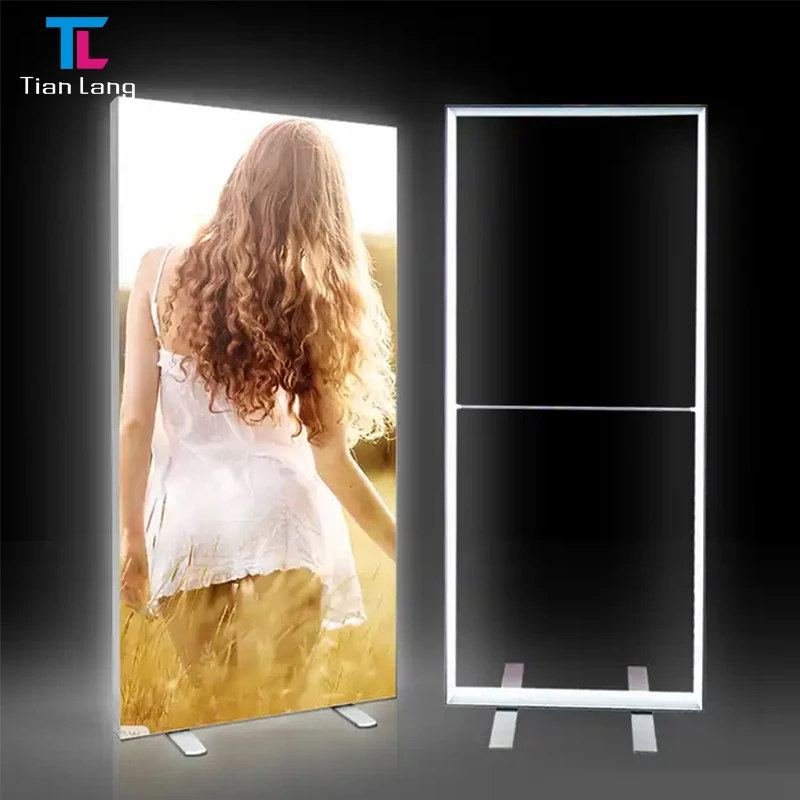 TianLang Aluminum Frame Textile LED Lighting Box Fabric Frameless Trade show Booth Advertising Display LED Backlit Light Box