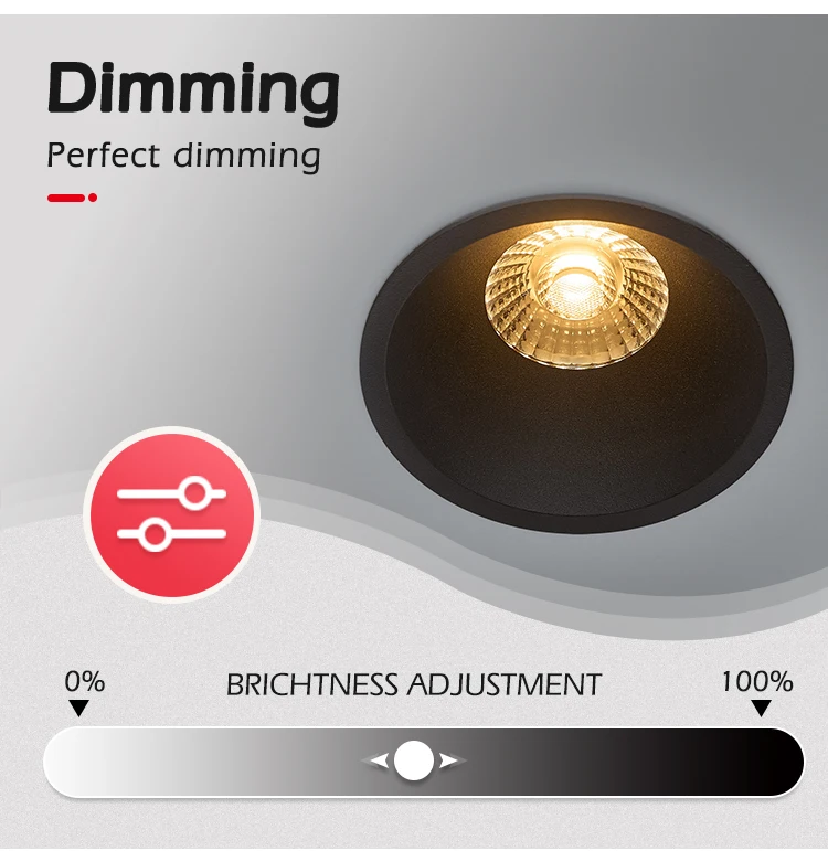 Indoor House Cob Down Light AC220V Aluminum Narrow Edge Silm Ceiling Recessed Spot Light Isolated Driver Dimmable Led Downlight