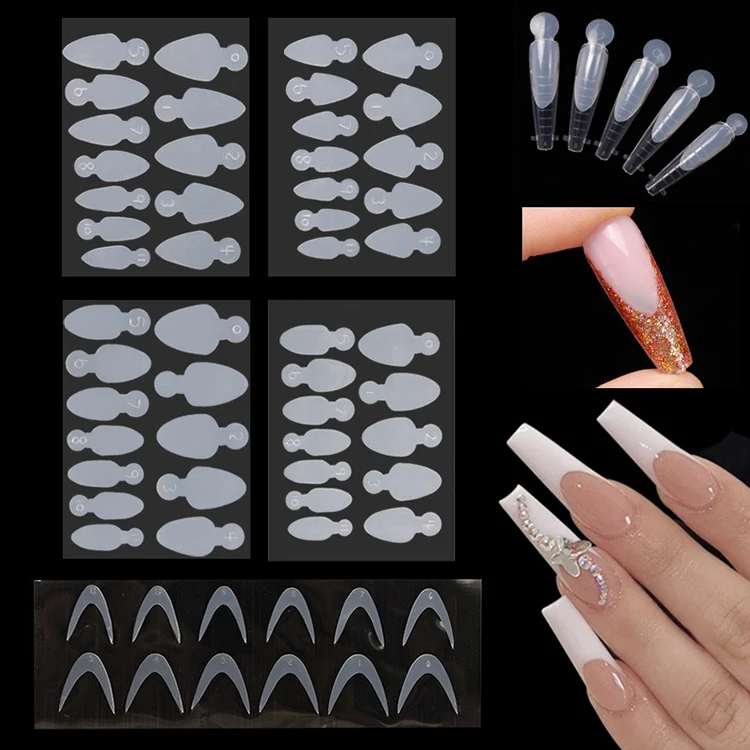 Transparent Matte Nail Film Mold Nail Enhancement Extension for  Nail Art Manicure