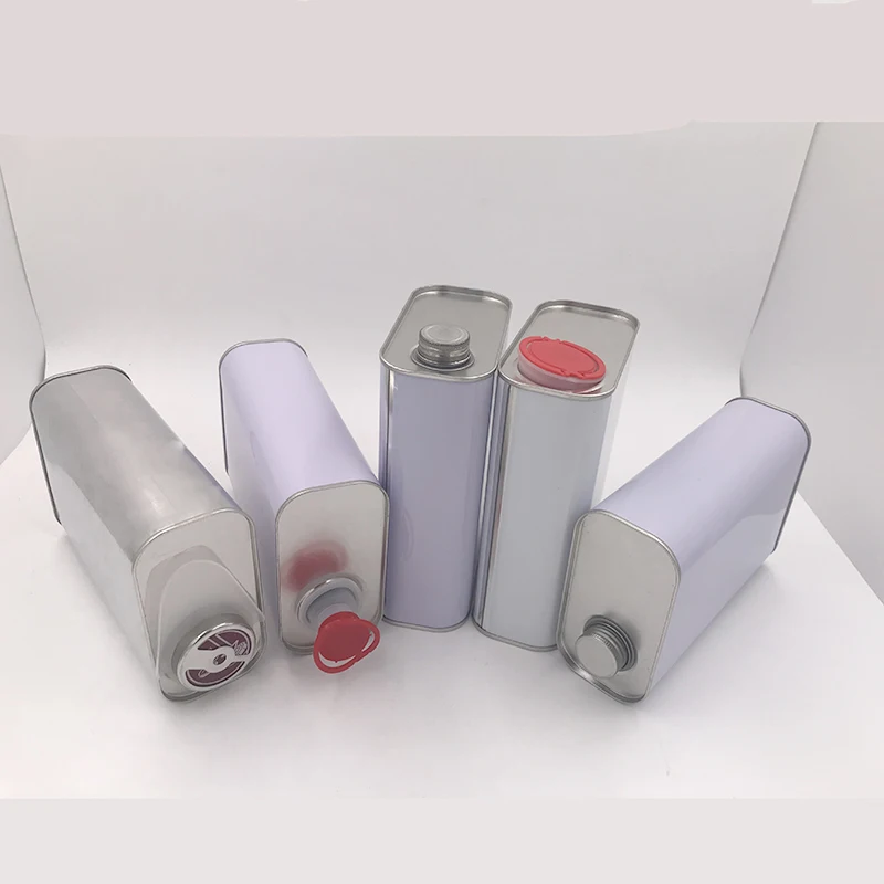 200ml-20L F-style квадратный металлический жестяной контейнер с винтовыми крышками для упаковки клея/моторного масла/растворителя/краски