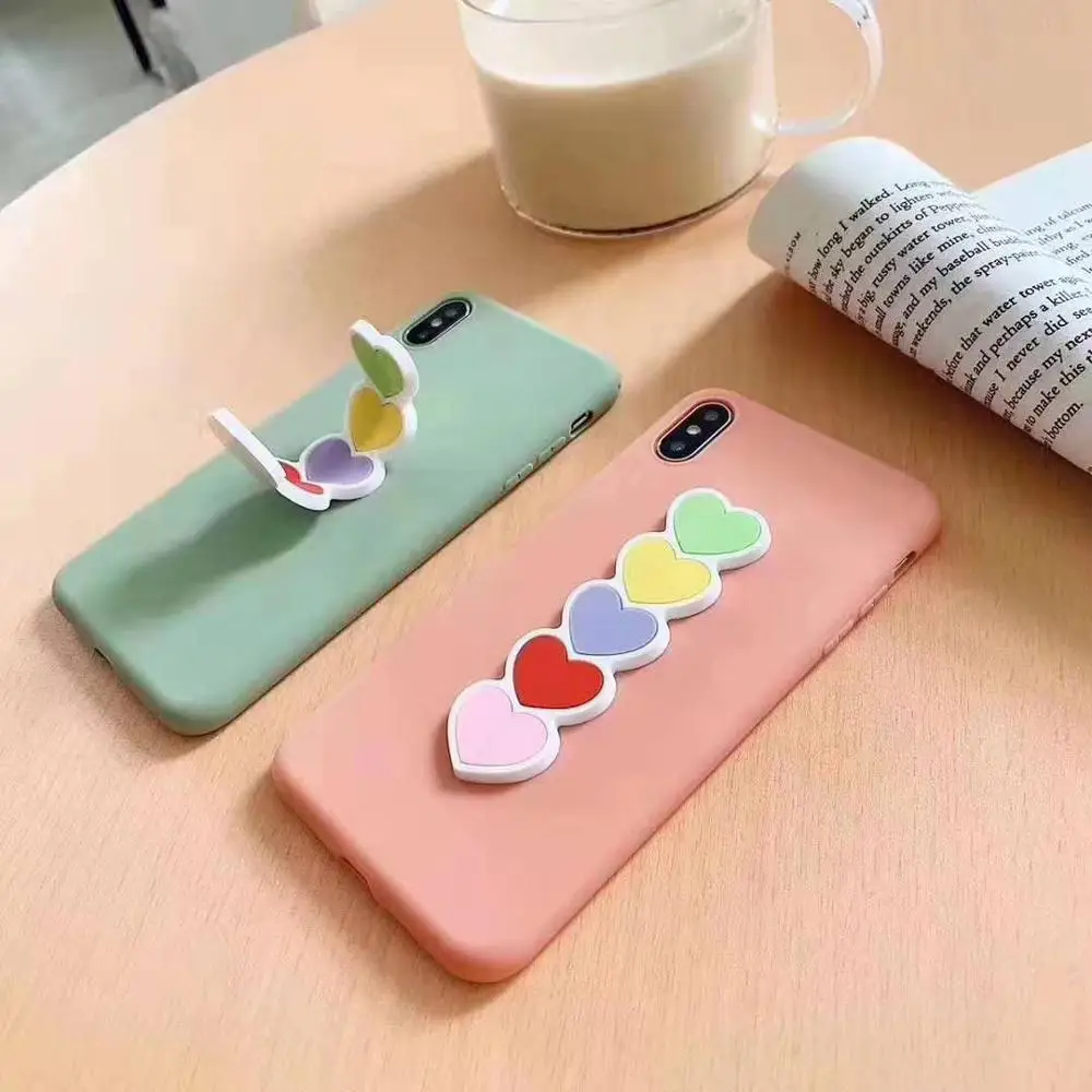 Cartoon TPU Wrist Band Finger Ring Grip Mobile Phone Holder Stand Push Pull Hand Band Universal Phone Bracelet Holder For iPhone