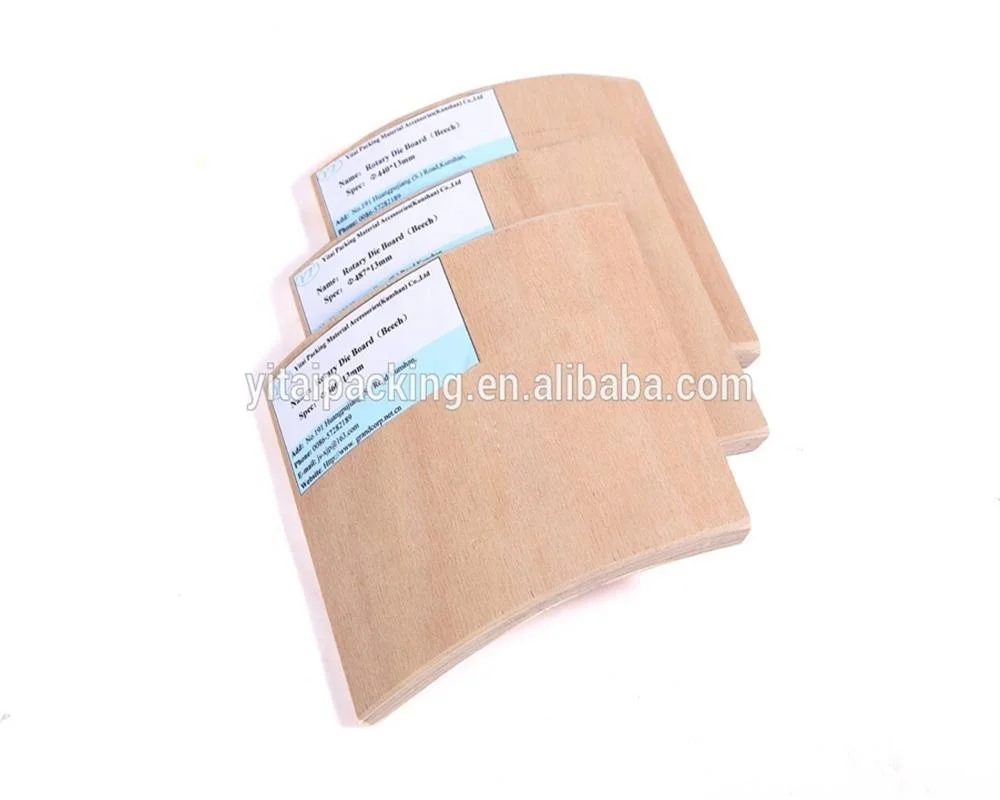 Factory Price Laser Cut Round Rotary Wood Die Board Plywood Shell For Die Making