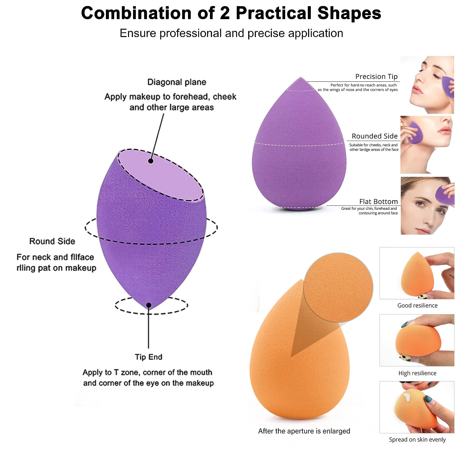 Wholesale Custom Big Makeup Puff Sponge Latex Free XxL Beauty Makeup Sponge