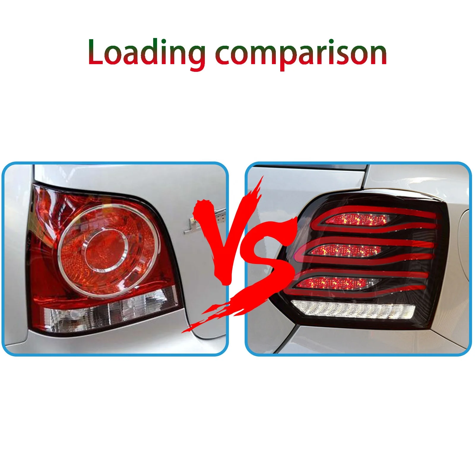 Car tail lamp for VW polo taillights 2011-2017 for polo LED Tail  Lamp Turn Signal Brake Reverse LED light