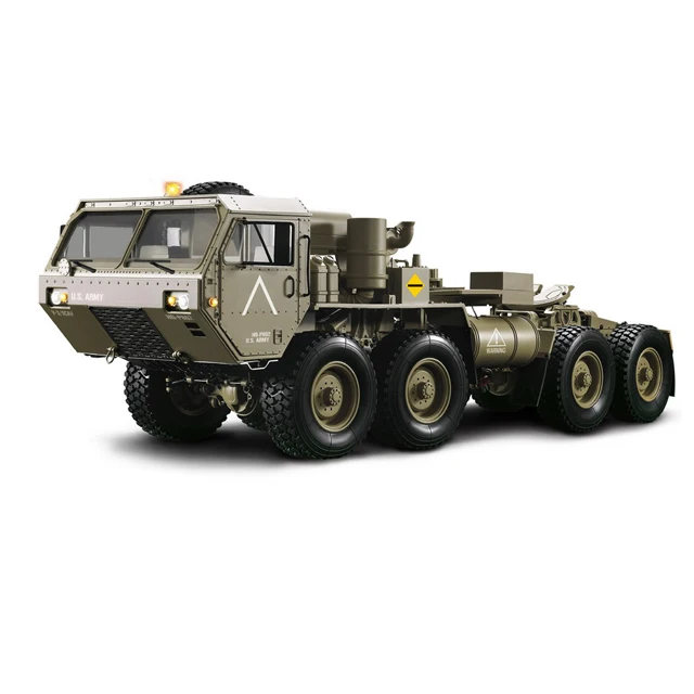 Hengguan TRASPED HG-P802 PRO Green 8WD 2.4G 1/12 Remote Control Military Tractor with lights and sounds